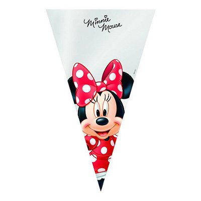 Cone Festa Minnie - 18x30cm - 50 unidades - Cromus 11600023