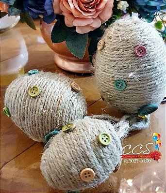 Kit Ovos Juta Com Botão (Crocante) Cromus 1521691