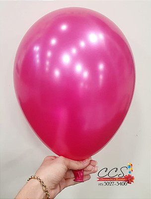 Balão Latex Metal 12 Polegada Fucsia Pacote com 50 un SEMPERTEX Cromus 39000295