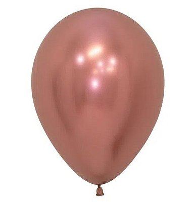 Balão Latex Reflex 12 Polegadas Rosê Gold Pacote com 50 un SEMPERTEX Cromus 39001586