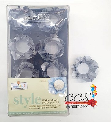 Forminha Para Docinhos Style Prata com 40 Unidades ULTRAFEST 3994.01