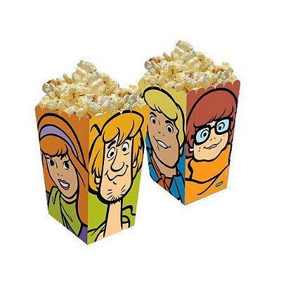 Caixa Pipoqueira Americana Scooby Doo com 8 Unidades - Promo Festcolor