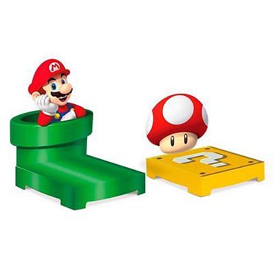 Kit Suporte Para Doces de Papel com Aplique Super Mario Cromus 23010880