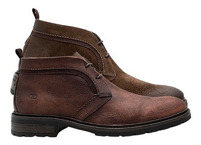 Bota Masculino Democrata Couro Garage Astro Cadarço Moto