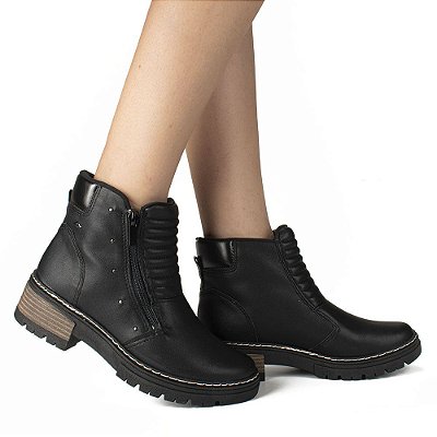 Bota Feminina Cano Curto Coturno Dakota Plataforma Baixa