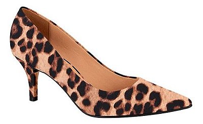 Scarpin Vizzano Salto Médio Onça Animal Print Conforto Moda