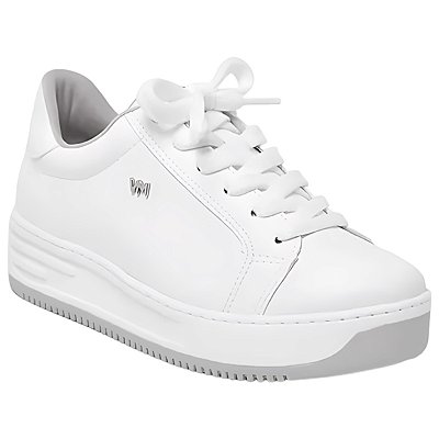 Tênis Feminino Via Marte Conforto Amarrar Sola Alta Branco
