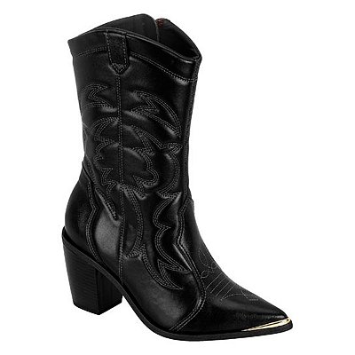 Bota Feminina Vizzano Texana Country Western Cano Médio Moda