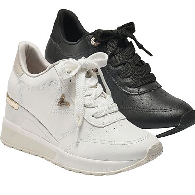 Tênis Feminino Via Marte Anabela Plataforma Leve Sneaker Cadarço