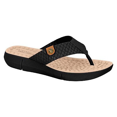 Chinelo Conforto Modare Feminino Esporão Massageador Preto
