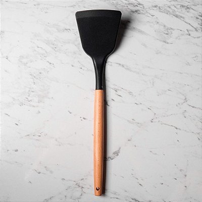 Espátula silicone e Bambu Preta