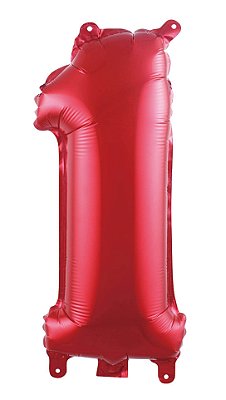 Balão Metalizado Número Vermelho 40 1
