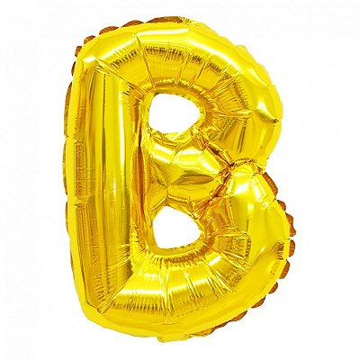 Balão Metalizado Letra Dourado 40 B