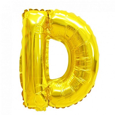 Balão Metalizado Letra Dourado 40 D