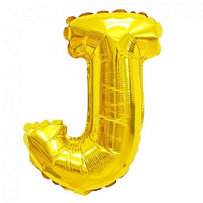 Balão Metalizado Letra Dourado 40 J