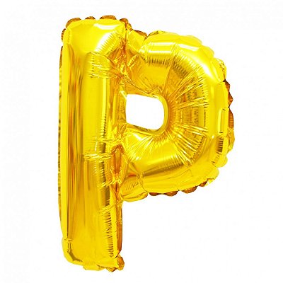Balão Metalizado Letra Dourado 40 P