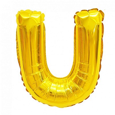 Balão Metalizado Letra Dourado 40 U