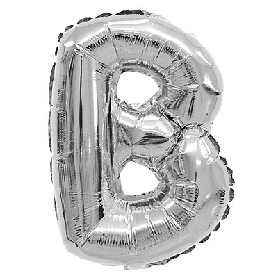 Balão Metalizado Letra Prata 40 B