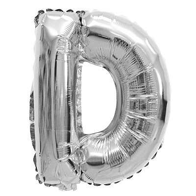 Balão Metalizado Letra Prata 40 D