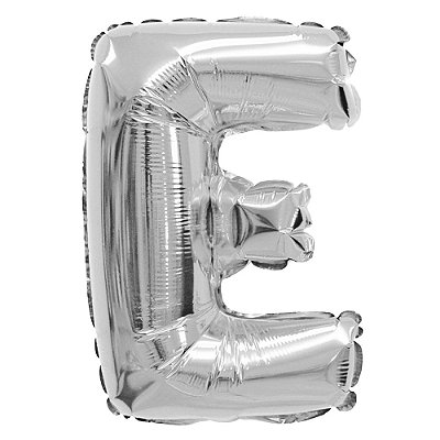 Balão Metalizado Letra Prata 40 E