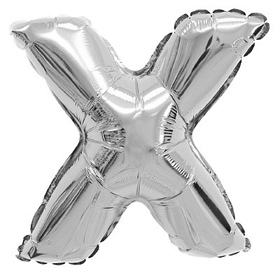 Balão Metalizado Letra Prata 40 X