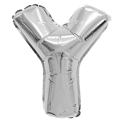 Balão Metalizado Letra Prata 40 Y