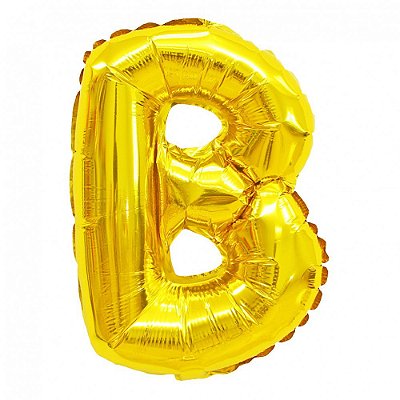 Balão Metalizado Letra Dourado 70 B