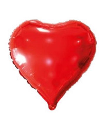 Balão Metalizado Coração Vermelho 45 cm C/1