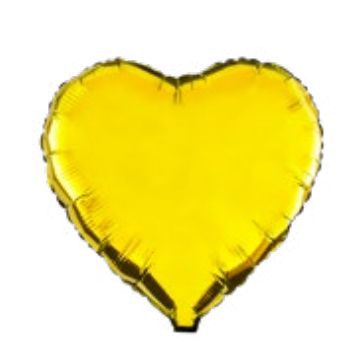 Balão Metalizado Coração Dourado 45 cm C/1