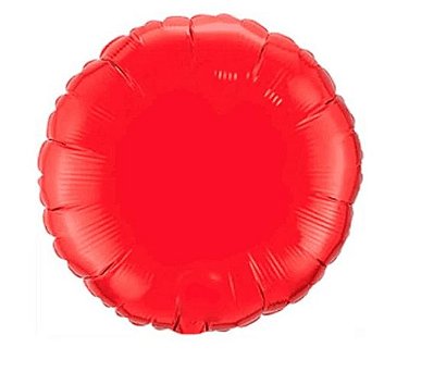Balão Metalizado Bola Vermelho 45 cm