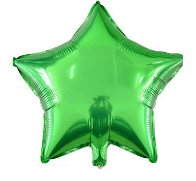 Balão Metalizado Estrela Verde Esmeralda 45 cm