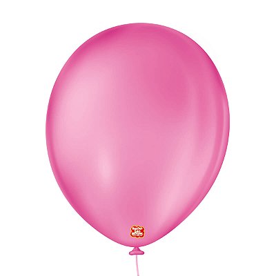 BALÃO SÃO ROQUE LISO 9 REDONDO C/50 ROSA SHOCK