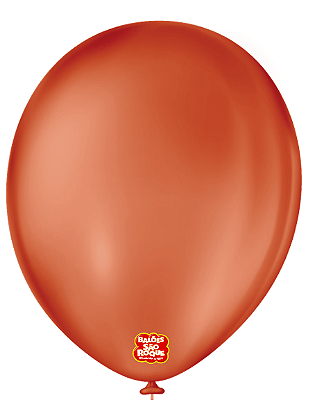 BALÃO SÃO ROQUE LISO 9 REDONDO C/50 TERRACOTA