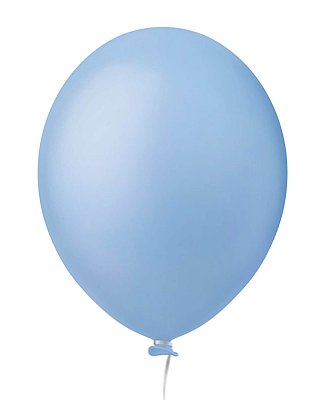 BALÃO 22 LISO SUPER BALL HAPPY DAY C/3 AZUL CLARO