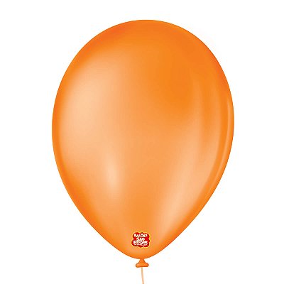 BALÃO SÃO ROQUE LISO 16 REDONDO C/10 LARANJA MANDARIM