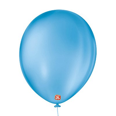 BALÃO SÃO ROQUE LISO 16 REDONDO C/10 AZUL TURQUESA