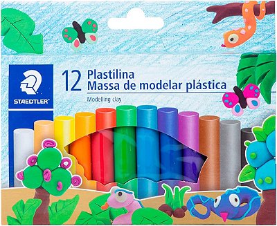 Massa de Modelar Plastica Staedtler - 12 cores