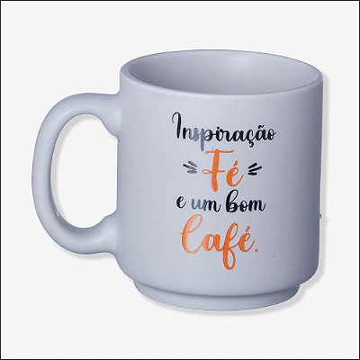 CANECA MINI TINA 100ML INSPIRACAO FE E UM BOM CAFE  Ean :7908011775098