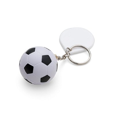 Chaveiro bola de futebol anti-estresse. Bola feita de espuma. Código: SK 12455