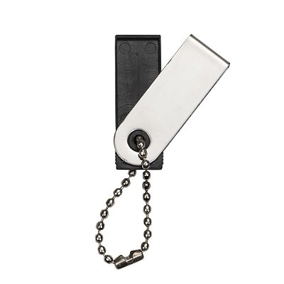 Carcaça brilhante de metal do modelo pen drive Pico,acompanha corrente. SK 67CBRI