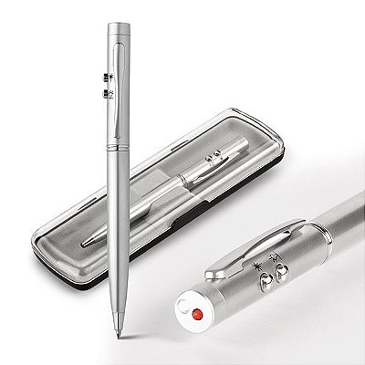 EBRE Esferográfica  Metal. Com ponteira laser e LED. Cód. SPCG91821