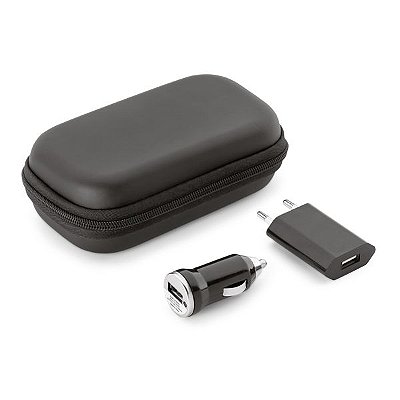 Kit de carregadores USB. ABS.  Incluso carregador de corrente. Cód.SPCG57326