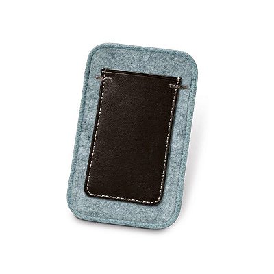 Bolsa para celular. Feltro e c. sintético.  Com bolso exterior. Cód.SPCG93260