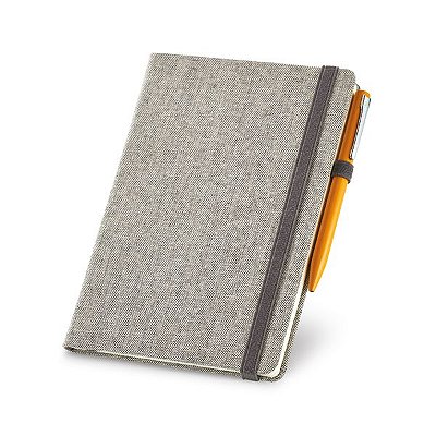 Caderno capa dura.  Algodão canvas sintético. Cód.SPCG93725
