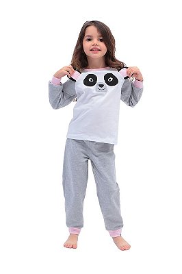 Fantasia Pijama Panda Gracioso - ALGODÃO