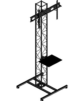 Pedestal para tv torre treliçada com bandeja -ksp1521
