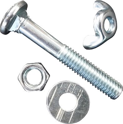 PARAFUSO PRESILHA Q15 3/8 X 2.1/2 arruela porca sext e borboleta