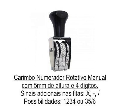 Numerador 4 dígitos (5mm)