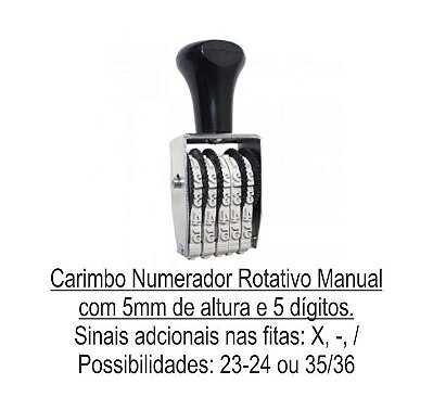 Numerador 5 dígitos (5mm)