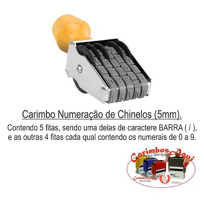 Carimbo para Numeração de Chinelos